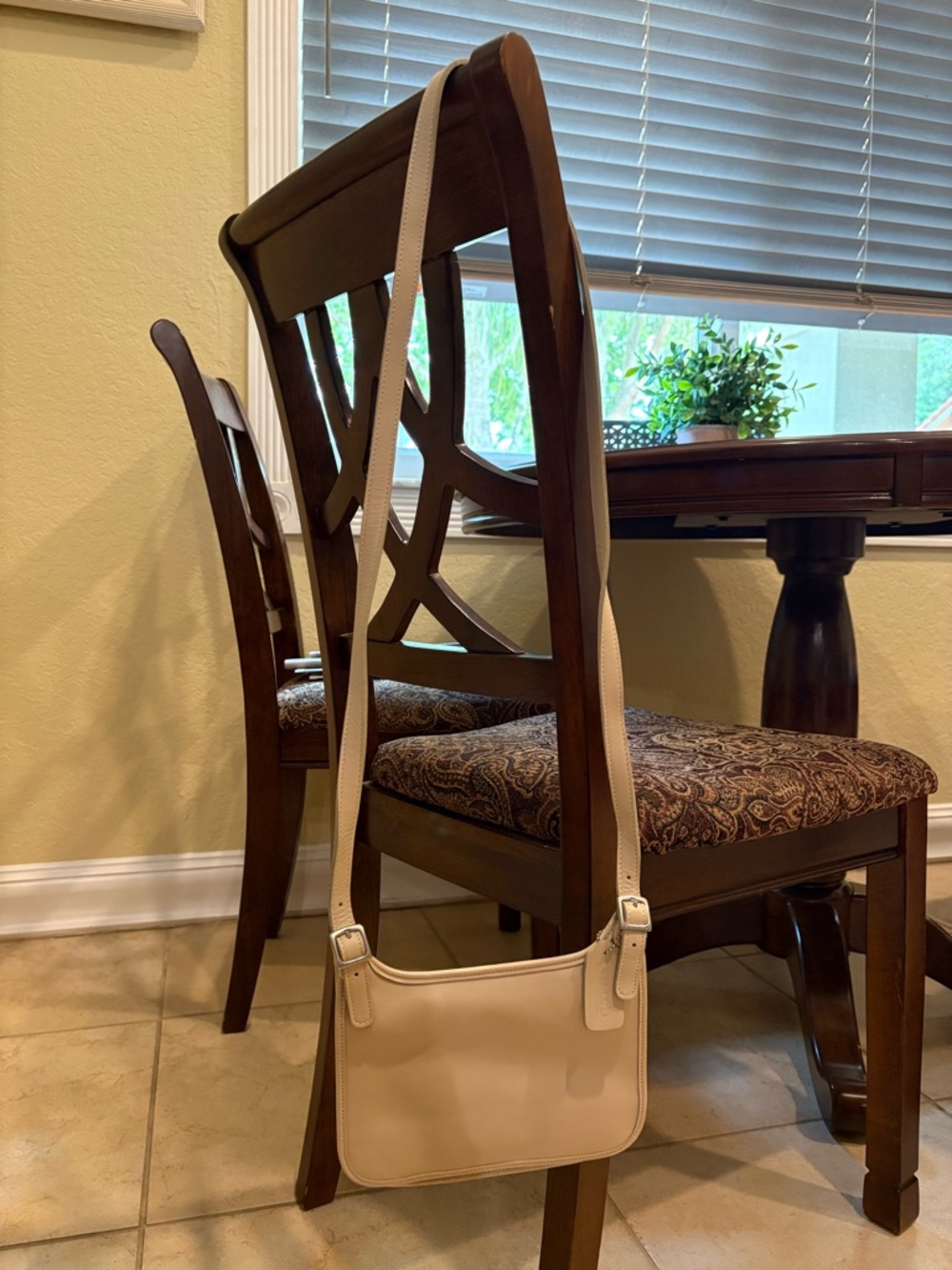 Coach Classic Cream Leather Small Crossbody Bag - Women - Picture 9 of 15